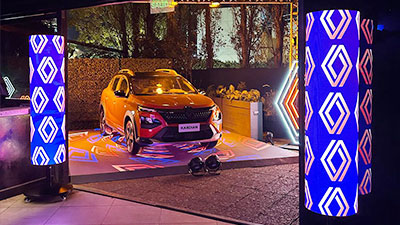 Amazing LED FLOOR Screen for a Auto Show in Uruguay