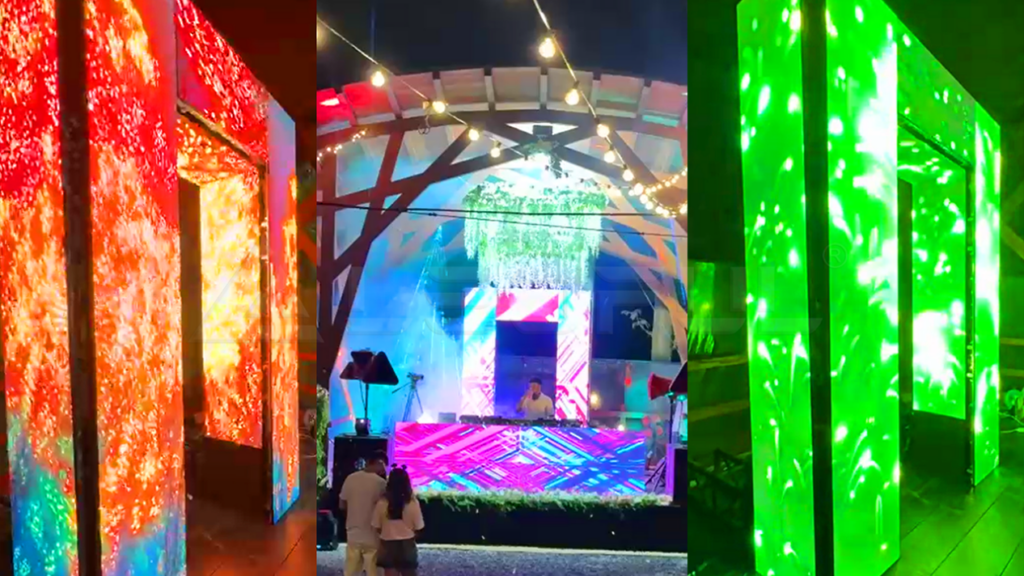 The DJ booth and door shape screen in Japan-1
