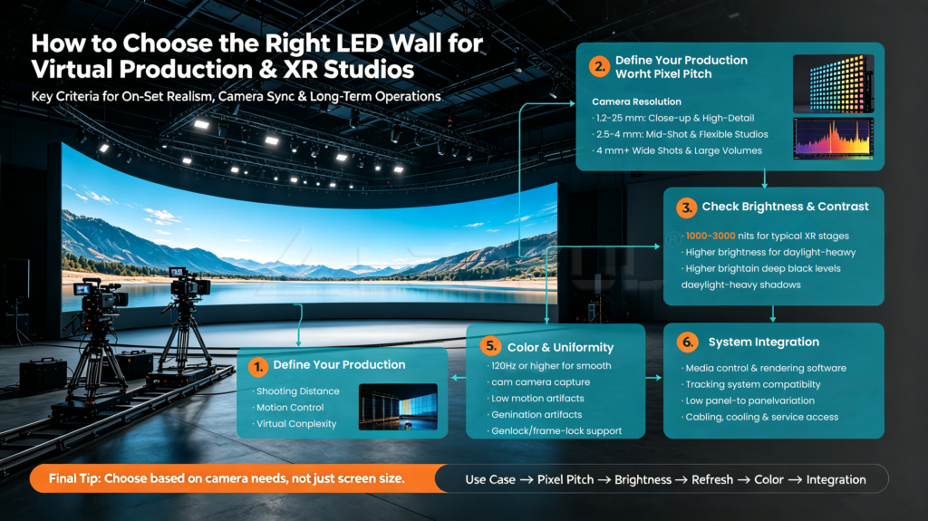 How to Choose the Right LED Wall for Virtual Production & XR Studios